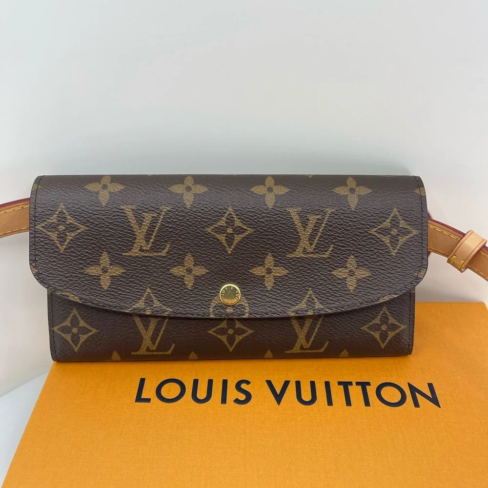 Louis Vuitton Monogram Emilie Wallet on Strap Rose Ballerine M61289 - Picture 10 of 14